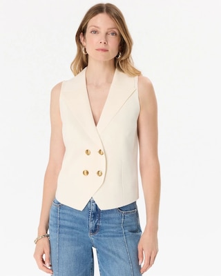 Doubled-Breasted Sweater Vest | White House Black Market